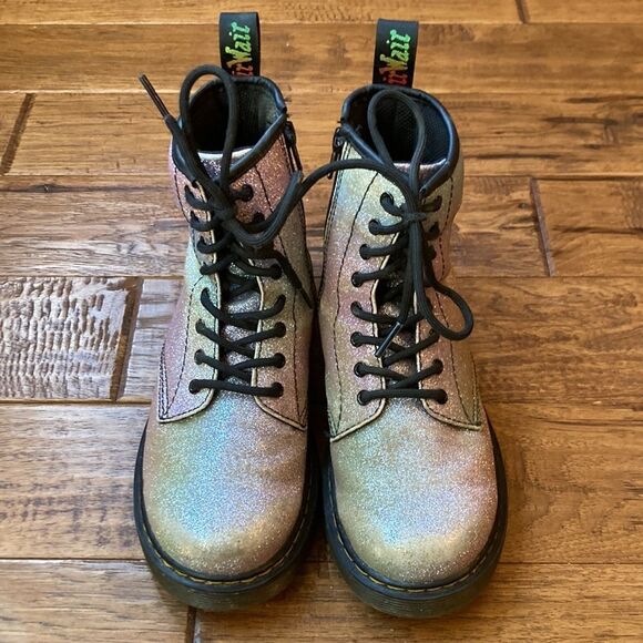 Dr. Martens 1460 Glitter Multicolored Rainbow Combat Boots Size 5 - Picture 6 of 13
